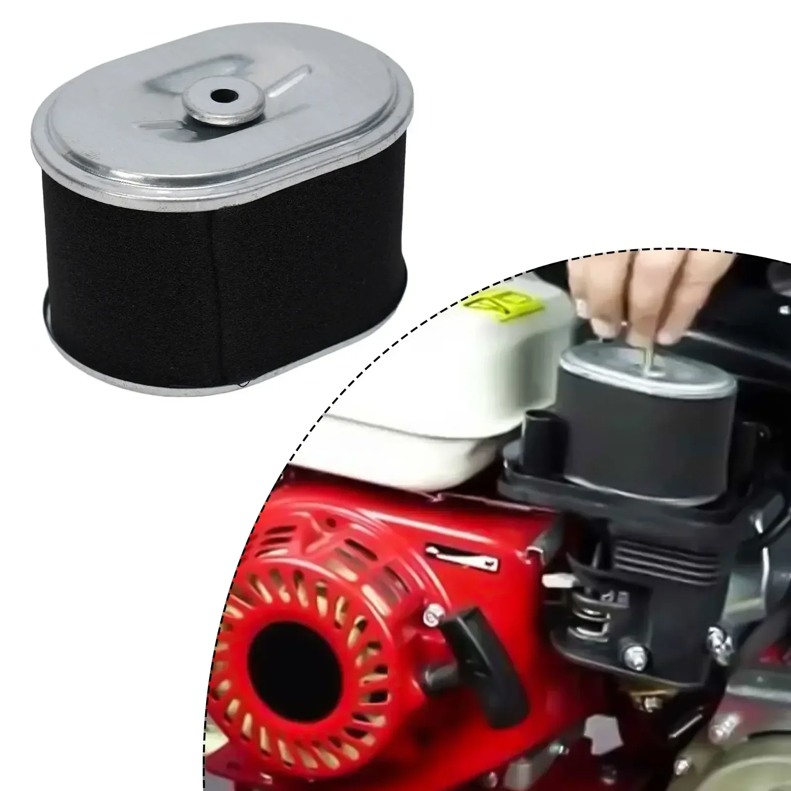 1pc Gasoline Engine Air Filter Element Engine Replacement Parts For GX160 168F 170 Mini Tiller Engine Accessories