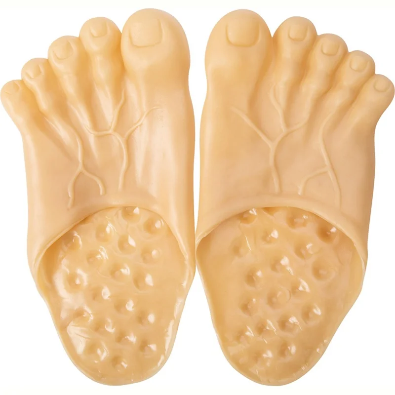 زوج واحد من شباشب الهالوين الممتعة حافي القدمين - أغطية أحذية قدم كبيرة واقعية - لإكسسوارات لعب الأدوار العائلية