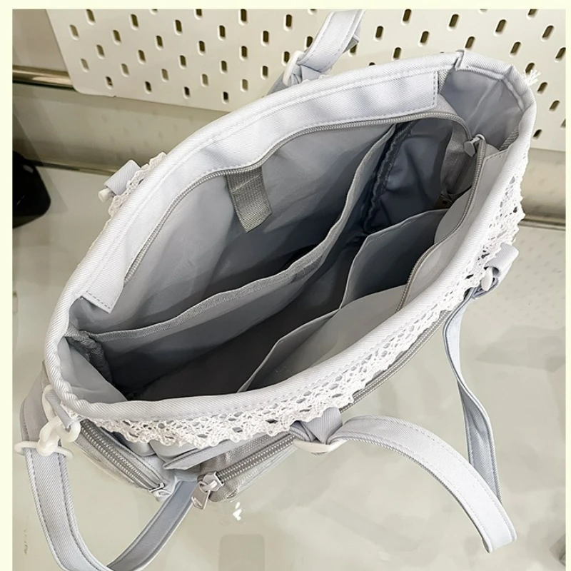 حقيبة كتف شفافة على الطراز الياباني، حقيبة Ita كاجوال لطيفة بلون الحلوى للفتيات، حقائب تخزين كروس خفيفة الوزن #5