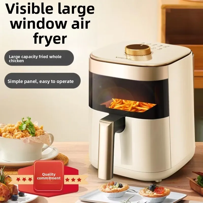 مقلاة هوائية منزلية جديدة ذات سعة كبيرة، مقلاة كهربائية ذكية خالية من الزيت، فرن متعدد الوظائف، آلة قلي فرنسية متكاملة #1