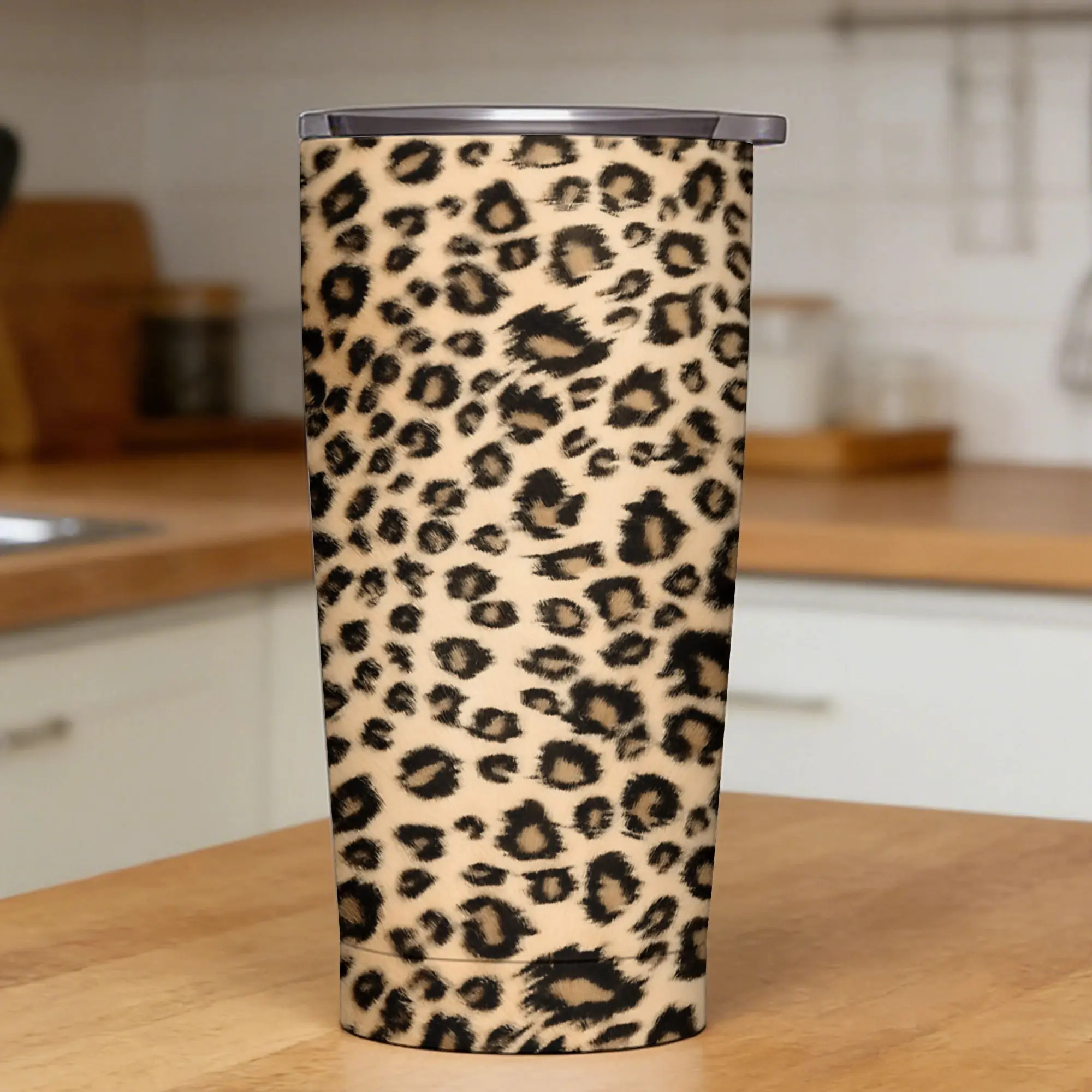 Wild Leopard Print Tumbler  Leakproof Hot Drinks Water Bottle Stainless Steel Travel Mugs Cup,