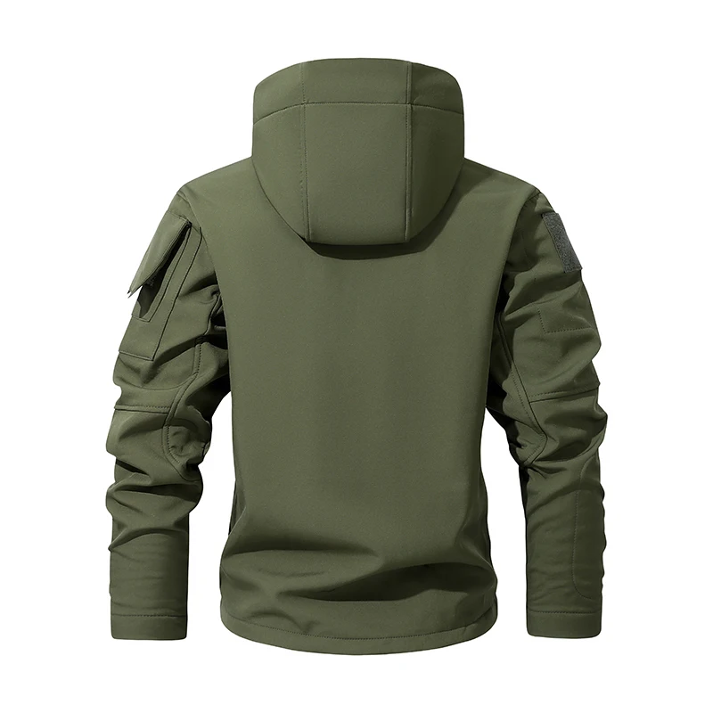 2025 New Military Shark Skin Soft Shell Jackets Men Tactical Windproof Waterproof Army Combat Jackets Mens Hooded Bomber Coats