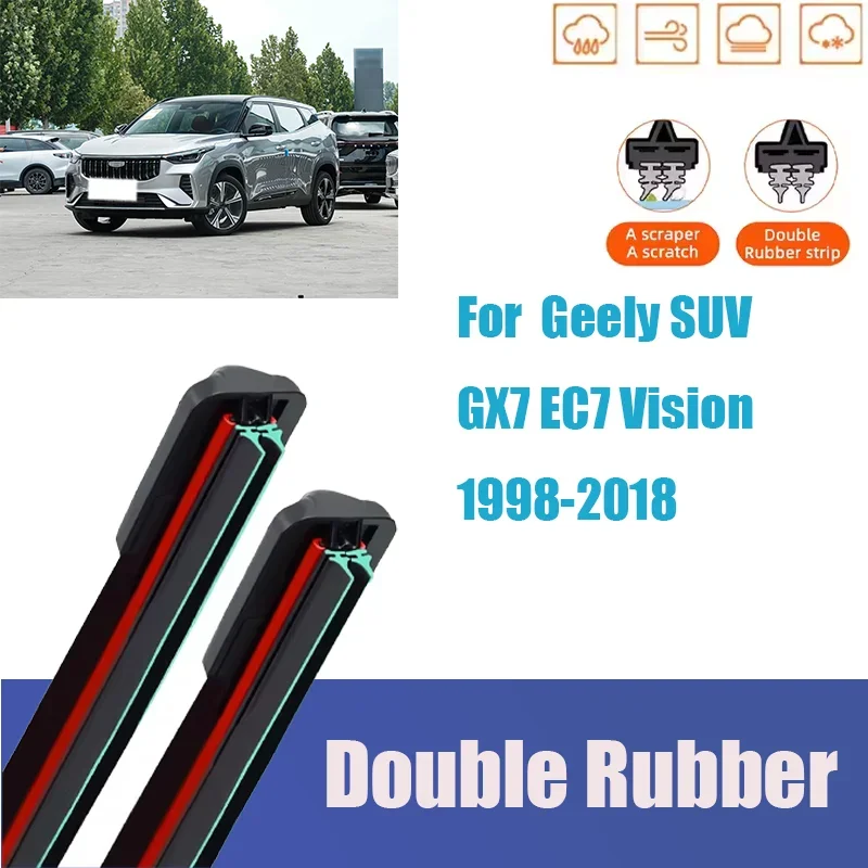 

For Geely SUV GX7 EC7 Vision Front Windshield Wiper Parts General Motors Multifunctional Double Rubber Autos Accessories