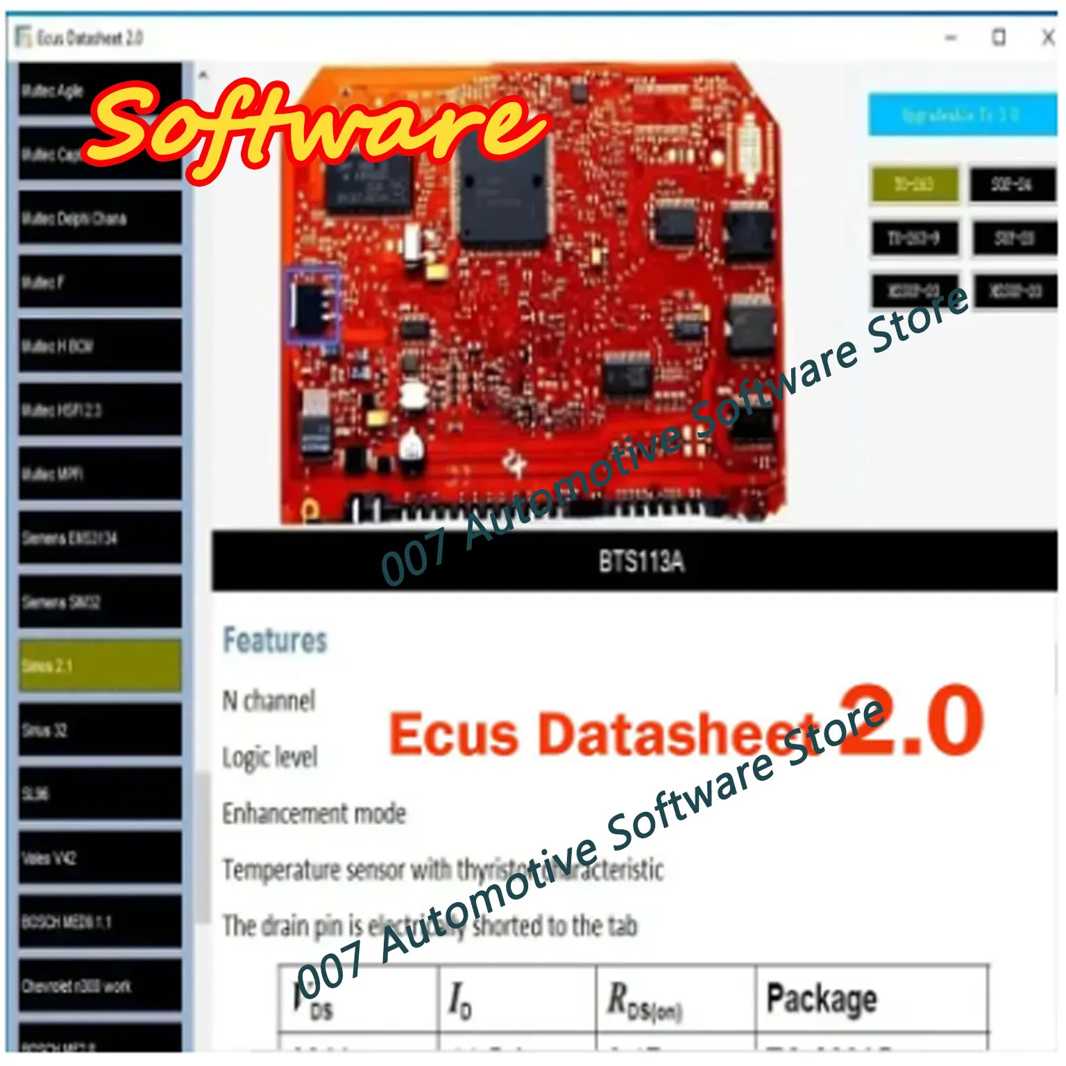 2025 Software de reparación de ECU Fecha de datos de ECus 2.0 Esquema de PCB con componentes electrónicos de ECU de automóviles y información adicional