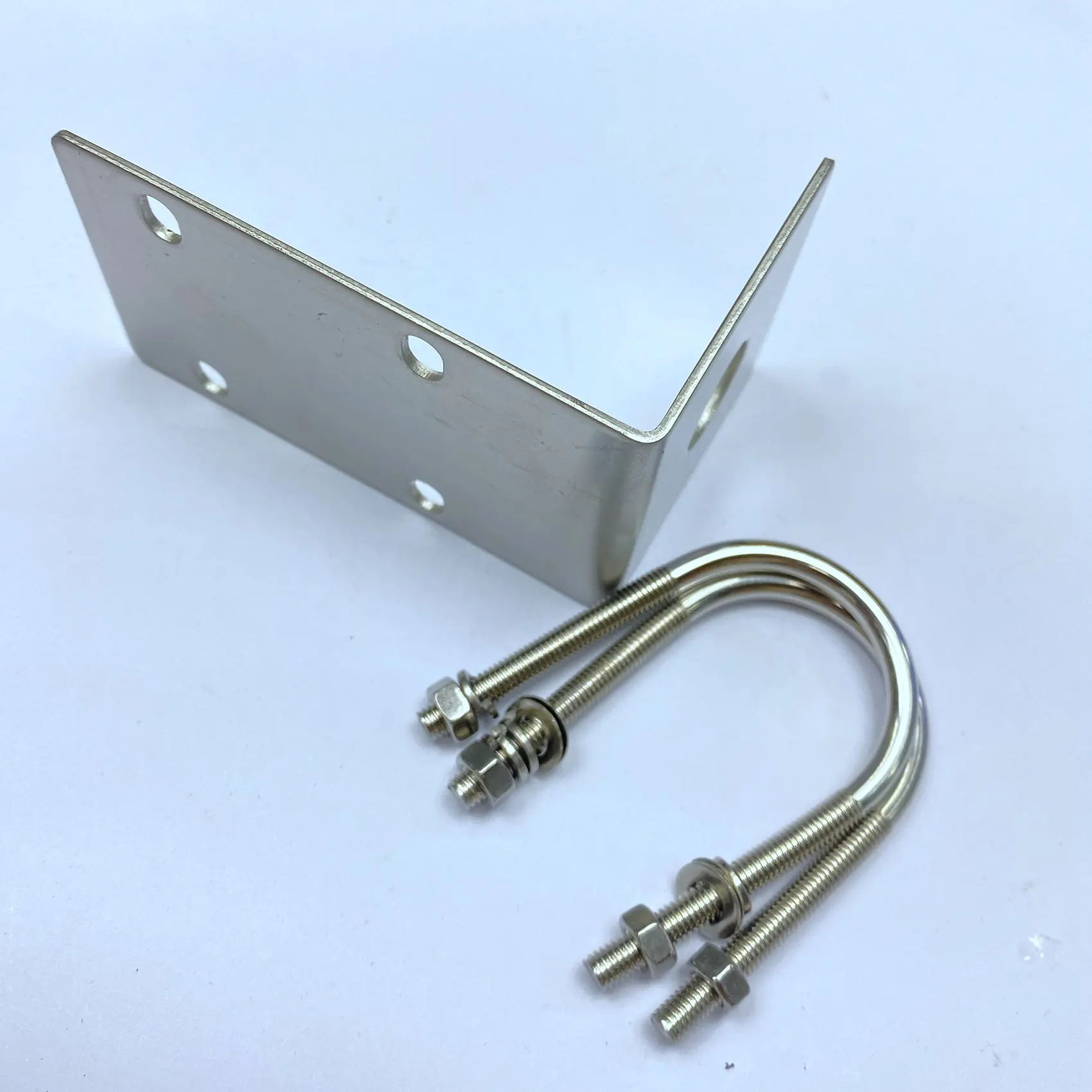 Stainless Steel Antenna Mount Bracket With U Style Bolts For Ham UHF VHF CB Cellular Trucker Antenna Use Accepted