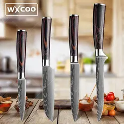 WXCOO coltelli da frutta professionali coltello da cuoco giapponese coltelli da cucina multiuso in acciaio inossidabile ad alto tenore di carbonio coltello per disossare manico in legno