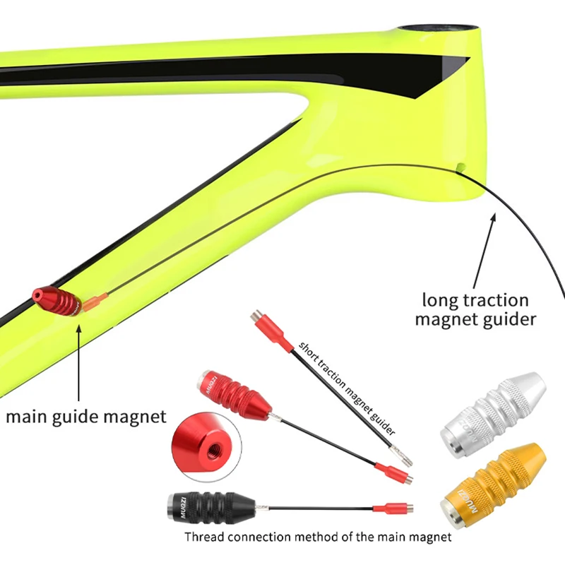 MUQZI Internal Cable Routing Kit Bike Carbon Aluminum Titanium Frame Shift Wire Routing Tool For Di2 E-Tube Hydraulic Hose Brake