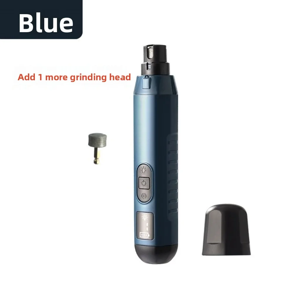 

5-Speed Dog Nail Grinder LCD Display with 2 LED Lights Pet Nail Grinder USB Rechargeable Low Noise Pet Paws Grooming