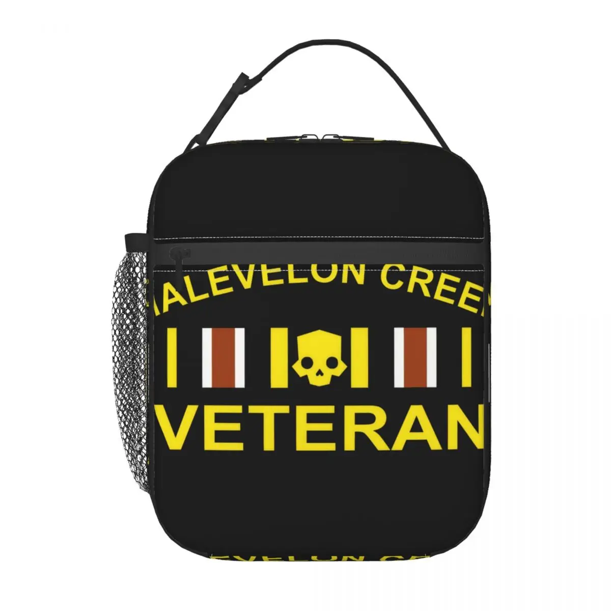 Malevelon Creek Veteran Helldivers 2 bolsa de almuerzo aislada, bolso de mano para comida