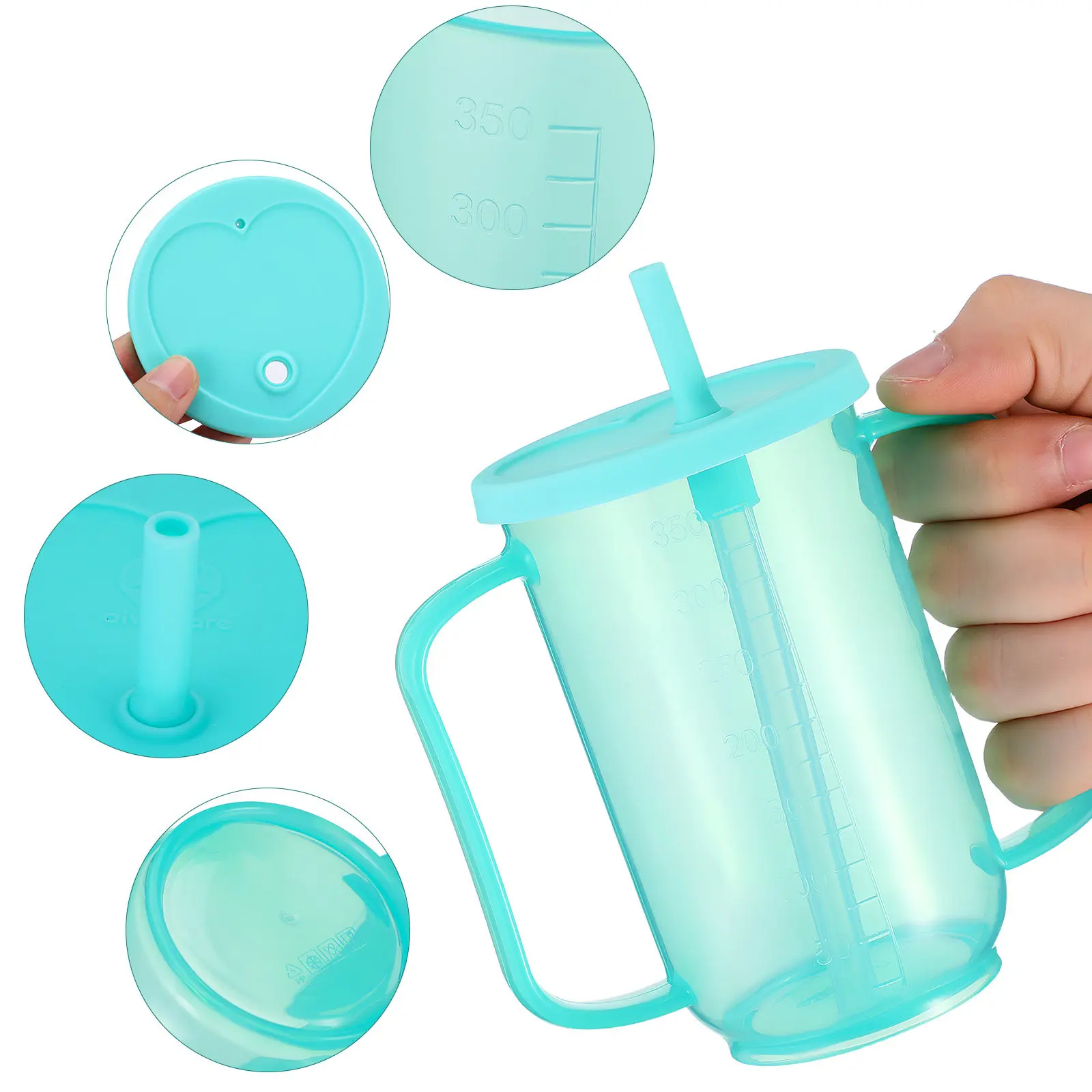 Moderate-Capacity Inclined Mouth Cup for Disabled Elderly Maternity Patients Spill-Proof Choking-Proof Unbreakable Convalescent