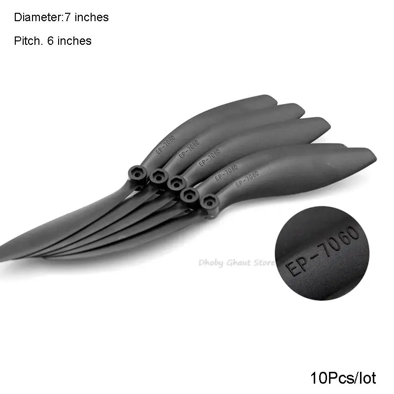 10Pcs/Lot 3mm Hole Propeller Slow Speed Paddle For RC Airplane 6030/7060/8043/8060/9047/9070/1047/1147/1365/1410/1510 For RC FPV