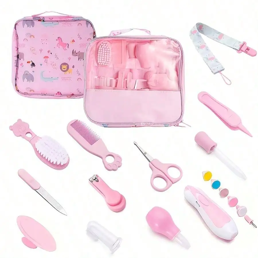 New-12pcs/Bag Baby Care Kit with Travel Bag,Health&Manicure Set, Perfect New Mom Gift, Ideal for Daily and Outdoor Personal Care