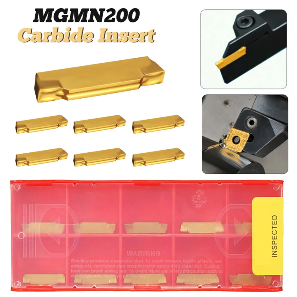 Machining Excellence Pack of Ten MGMN200G Carbide Inserts Designed to Enhance Performance in Metal Cutting Tasks