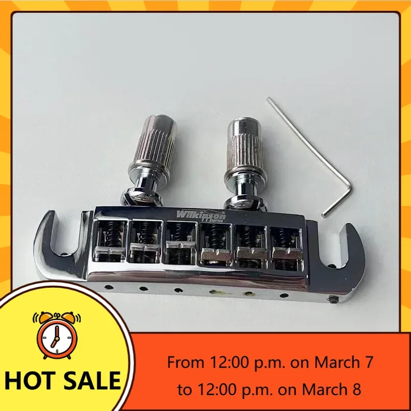 

QX Music Store----brand new-For LP Electric Guitar Silver Adjustable Wraparound Wilkinson WOGT3 Tailpiece Bridge