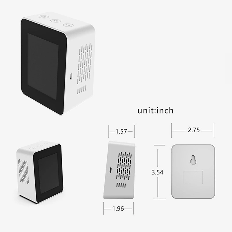 Tuya 7 In 1 WIFI Air Quality Detector CO2 Tester PM2.5 TVOC CO2 CH2O Formaldehyde Monitor TFT Display Air Tester