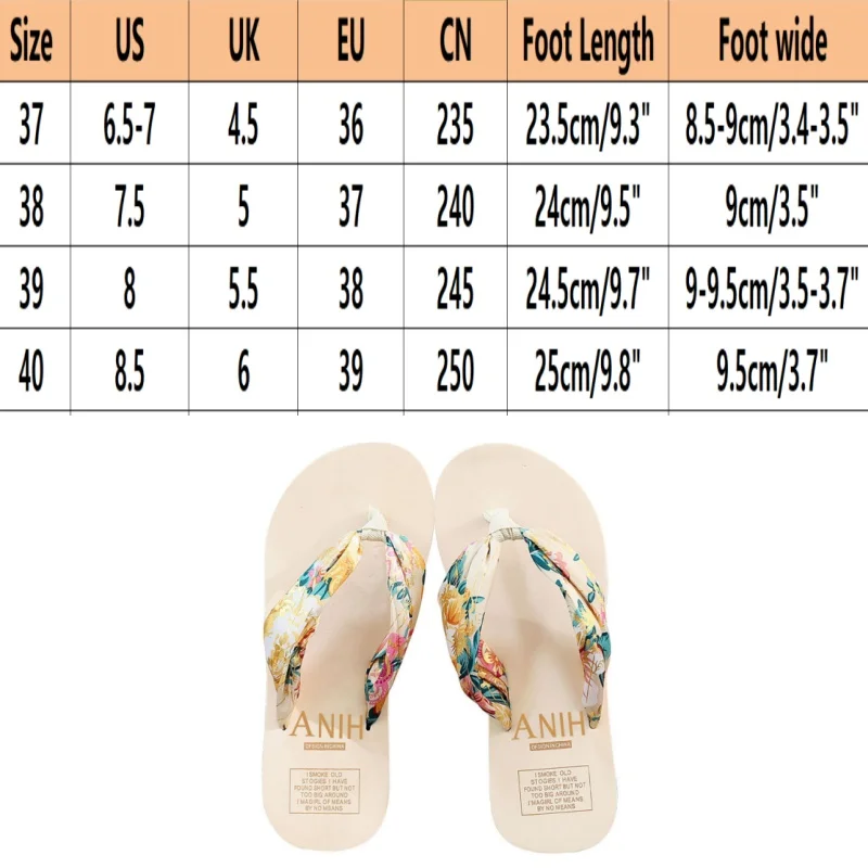 2022 Summer Floral Printing Slippers Women Bohemian Satin Strap Platform Wedge Flip Flops Outdoor Thick Bottom Beach Shoes