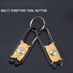 1pcs 20 in 1 Multi-tool Gadget Mini Pocket EDC Keychain Steel Wrench Screwdriver Utility Outdoor Camping Portable Small Tools