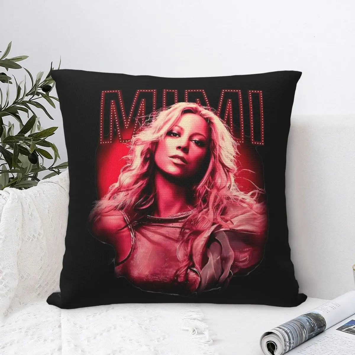 Mariah Carey Square Pillow Covers Polyester Bed Car Mimi Music Cushion Case Cool Pillow Cover 40*40