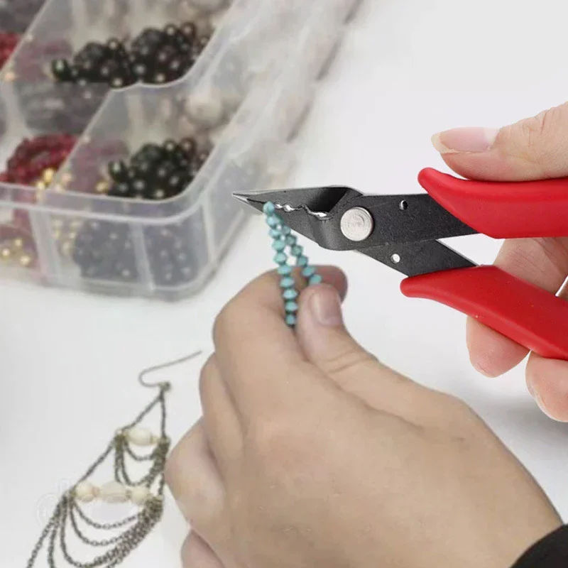 Jewelry Crimping Pliers for Making Tips Tool Tweezers Crimp Nose Pliers Jump Rings & Split Rings Double Rings DIY Accessories