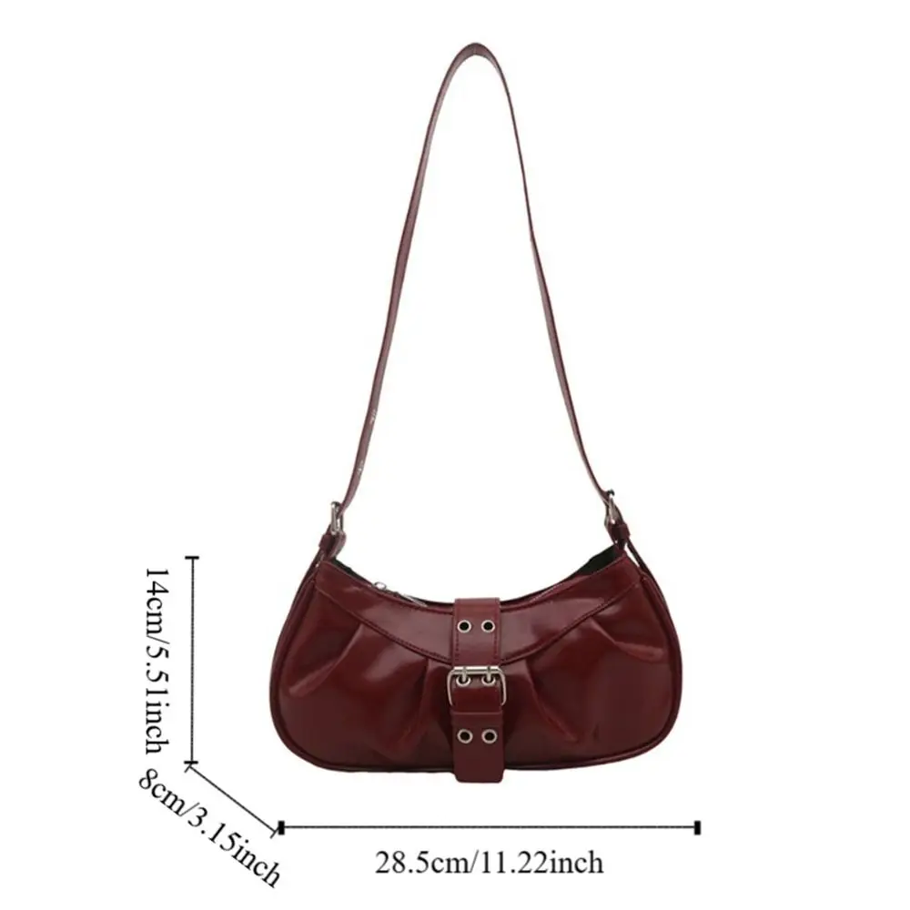 جديد مصمم مشبك الإبط حقيبة خمر القوطية Y2k حقيبة كتف بولي Leather الجلود عبر الجسم حار فتاة حقيبة يد المرأة