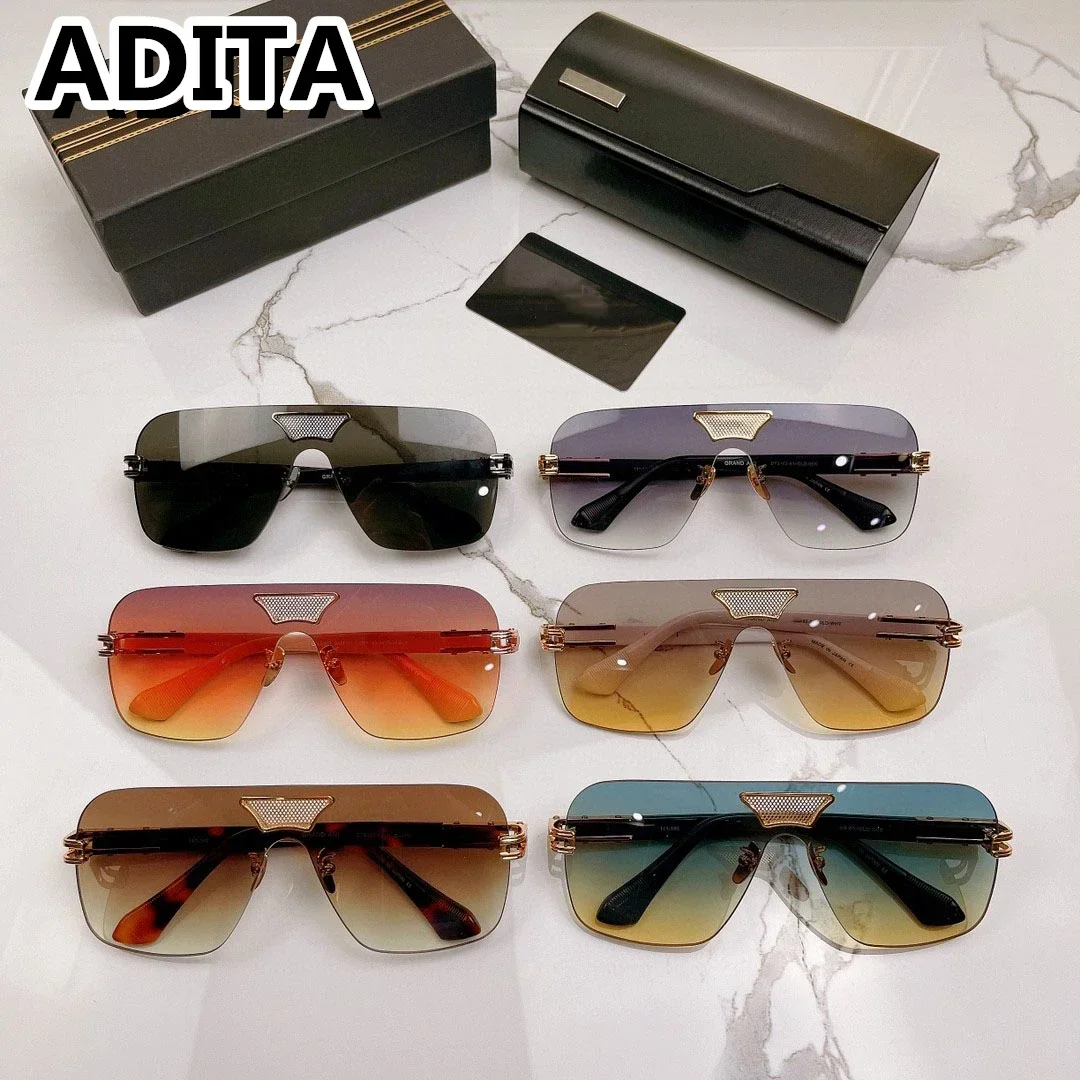 

ADITA Grand Ami DTS163 Top High Quality Sunglasses for Men Titanium Style Fashion Design Sunglasses for Womens with box