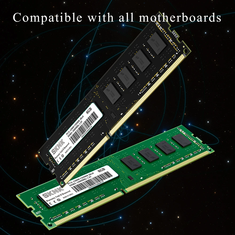 Imagem -03 - Desktop Memoria Ram 1066 1333 1600 Mhz Pc38500 10600 12800 1.5v 240pin Memória Ddr3 Udimm Ram 50 Peças Ddr3 2gb 4gb 8gb