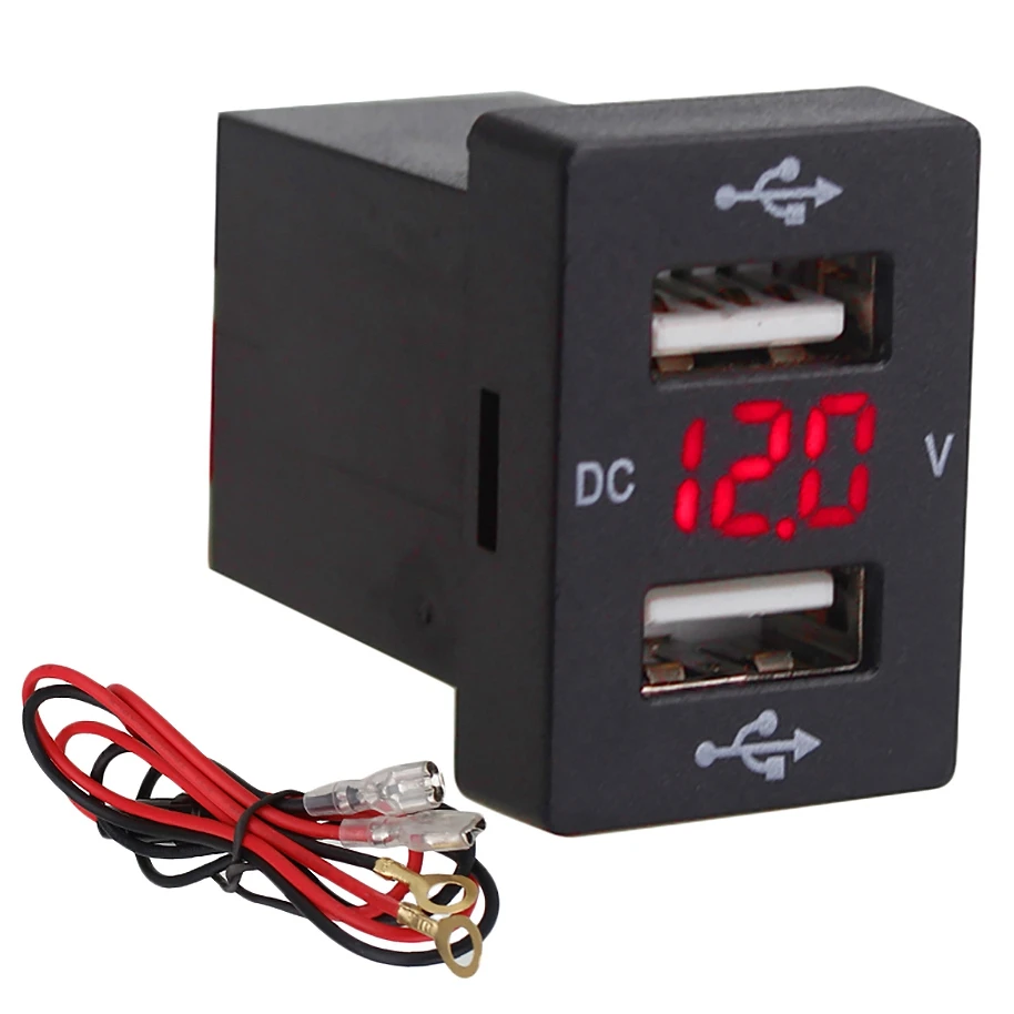 

12V Car Charger with Fuse for 5V 4.2A Car Charging Socket Charger for Phone LED Display Meter Voltmeter