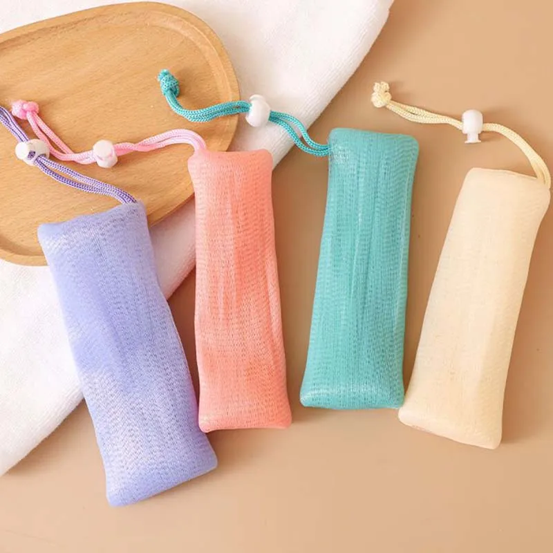 Facial Cleanser Lathering Net Bathing Soap Foamer Foaming Mesh Bag Hanging Soap storage Bag Shower Supplies