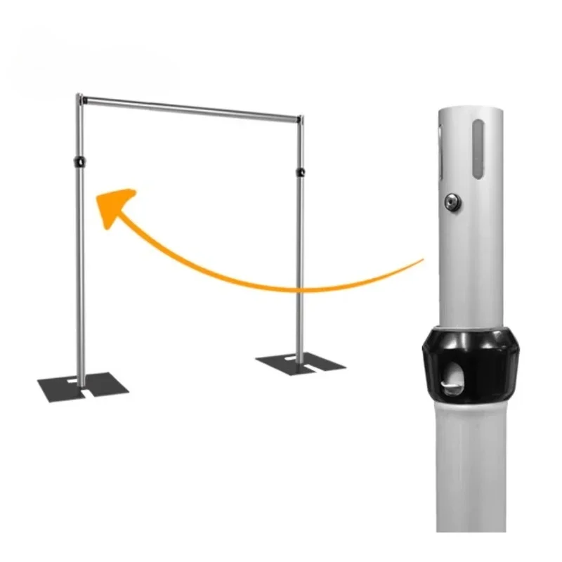 

Pipe and overhanging background frame curtain holder for decorating wedding event supplies party