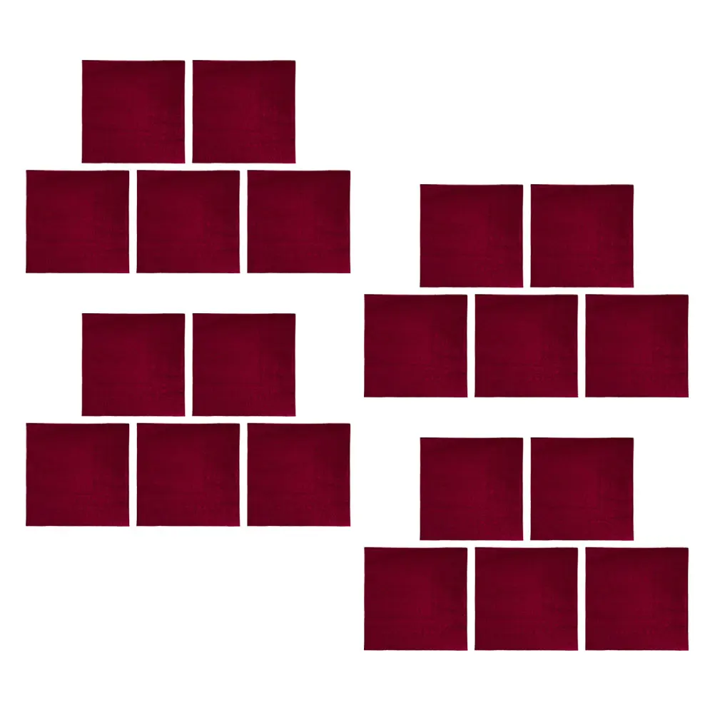 

20pcs Solid Color Napkins Burgundy Disposable Paper Towels Thick Two Ply Construction Bathroom Lunch Bulk Party Use