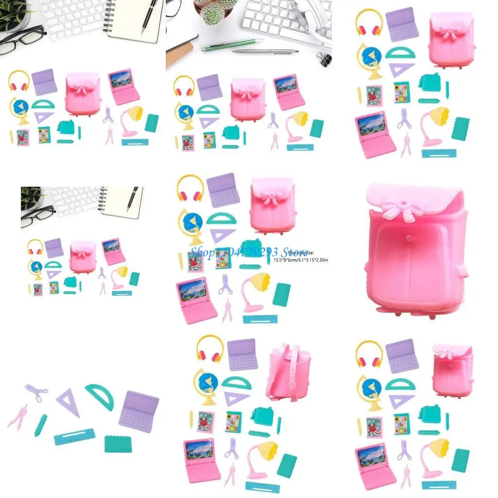 

Y2GD 18 шт. кукольный дом школьные принадлежности кукольный домик игрушка канцелярские принадлежности миниатюрная модель домика