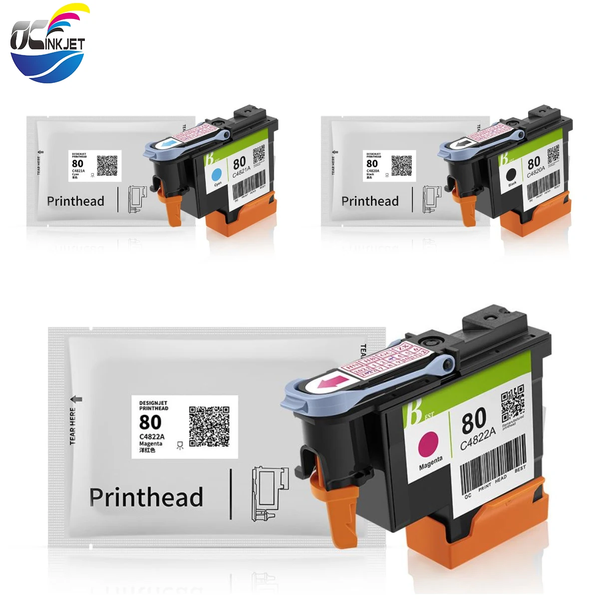 

Ocinkjet For HP 80 Printhead C4820A C4821A C4822A C4823A HP80 Print Head For HP Designjet 1050 1055 1055cm 1050c Plus Printer