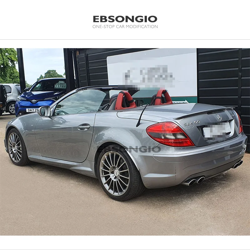 Per Benz R171 SLK classe convertibile 2 porte da 2004 a 2010 auto in plastica ABS Spoiler sul tetto posteriore ala tronco Lip Boot Cover Car Styling