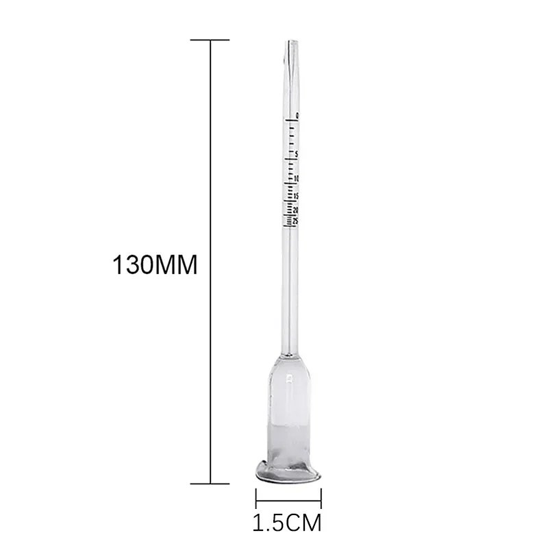 Glass Vinometer Transparent Alcohol Meter for Rice Wine Fruit Wine Alcohol Concentration Tester 25 Degree Wine Measuring Tool