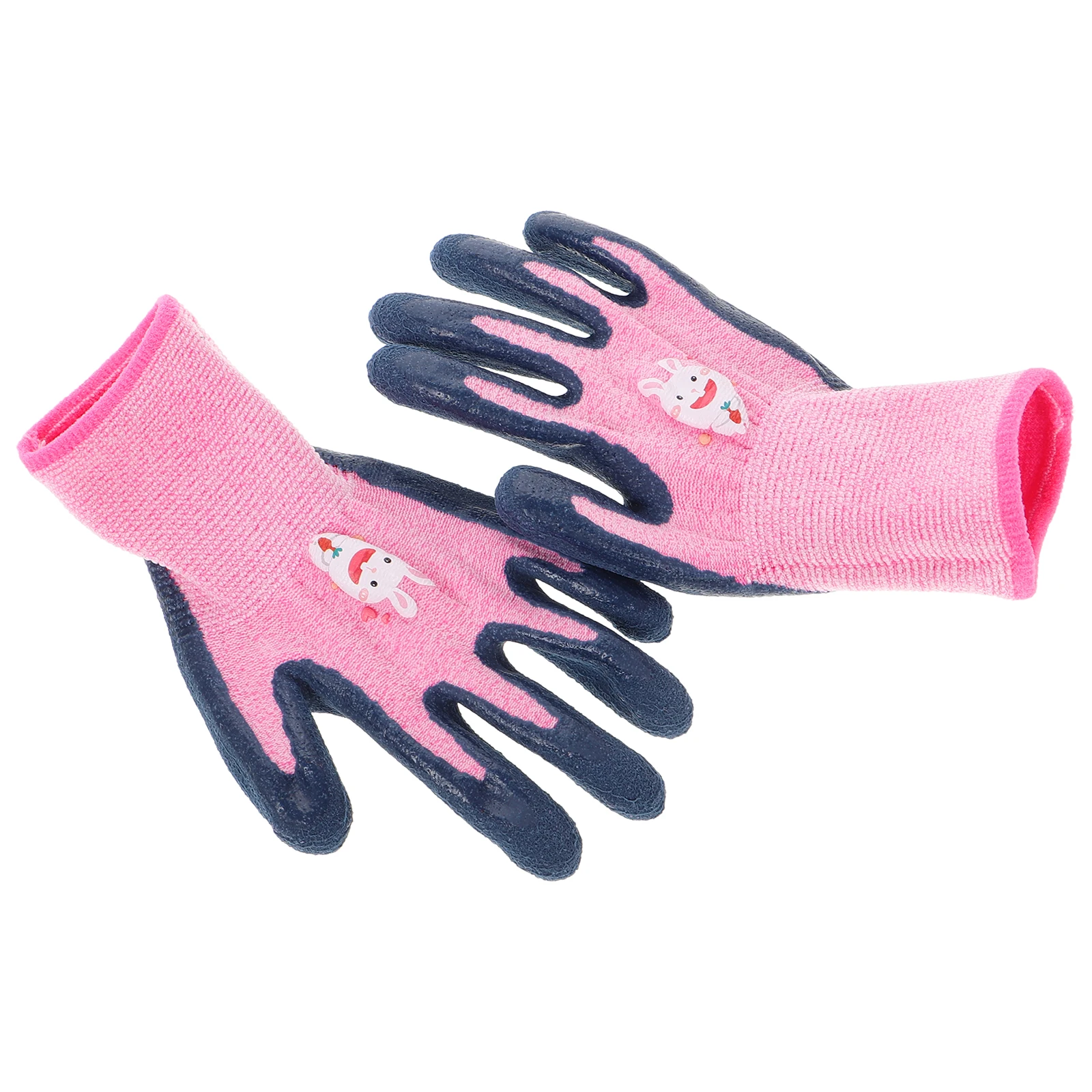 

Black Anti-slip Wear-resistant Gloves Funny for Kids Emulsion Children Garden Work Fishing
