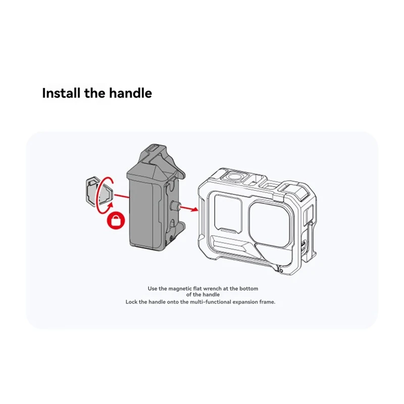 For Pro 2 / Kit Camera Frame & Expand Accessories for Enhanced Filming Experience Grey-A32R