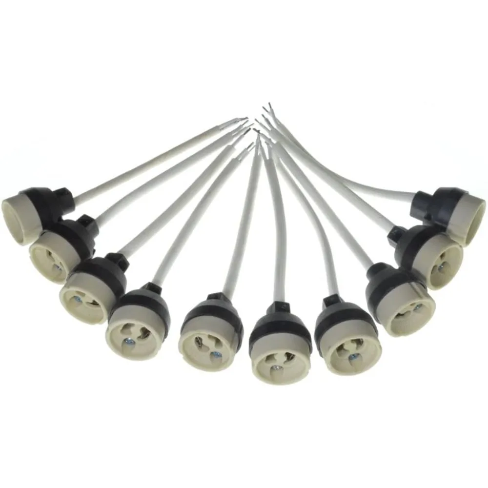 

1pcs 15cm GU10 Lamp Holder Lamp Light Fitting Parts Ceramic Lamp Bases Connector GU10 Socket for LED Light Bulbs Halogen Bulbs