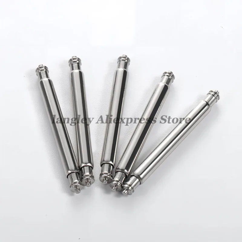Barras de mola para relógio, pinos de ligação de diâmetro 2.5mm para seiko skx007 skx009 20mm 22mm, pulseira de relógio, haste de mola de aço inoxidável, 10 peças/20 peças