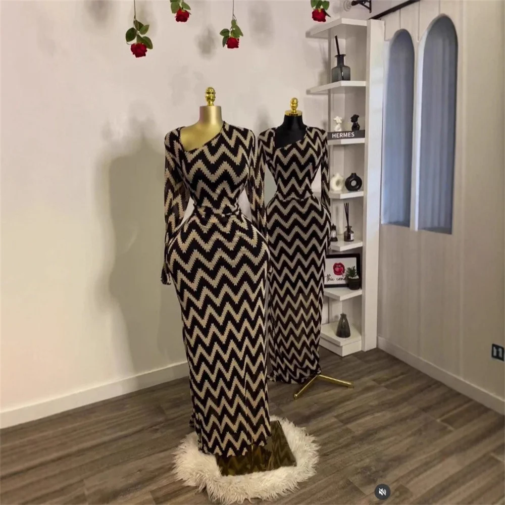 여성 봄 긴팔 스트라이프 레이스업 바디콘 롱 드레스 2025 가을 저녁 생일 섹시 파티 드레스 디자인 베스티도