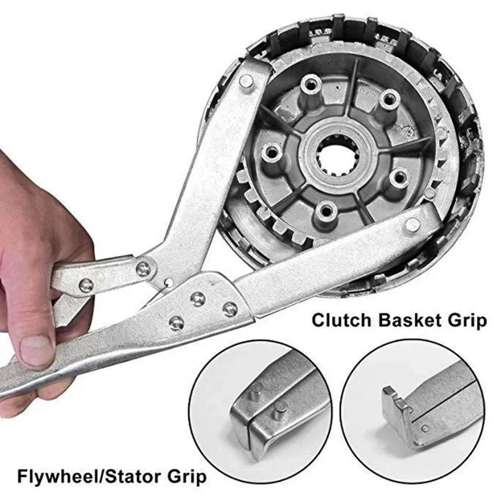 Motorcycle Motorbike Aluminum Flywheel Holder Clutch Pliers Fixing Repair Tool