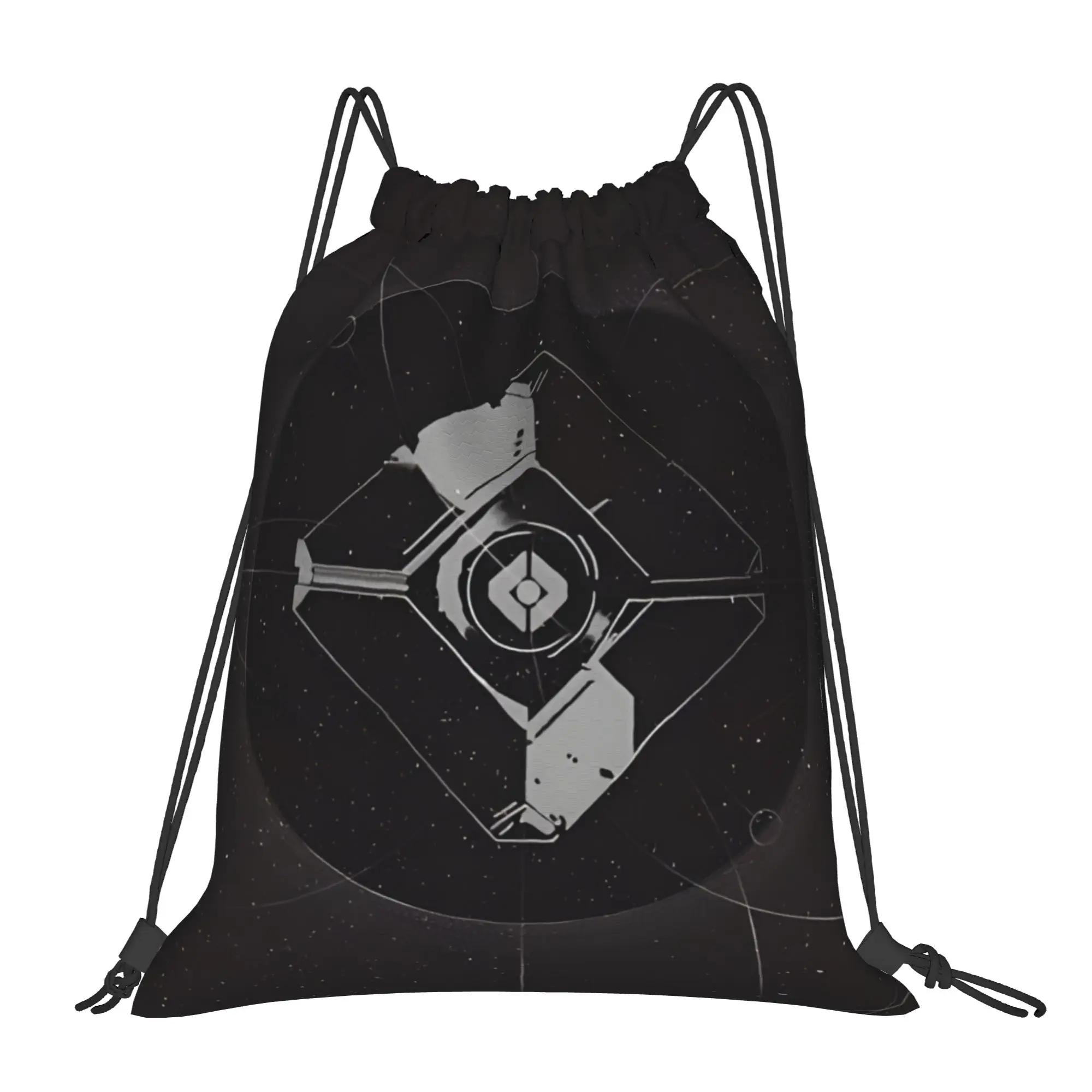 1 pc Ghost Logo Destinies Sci-Fi Game Fan Portable Travel Drawstring Bags Storage Backpacks