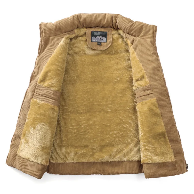 2025 남성용 고품질 재킷, 다운 및 면 재킷, 두꺼운 보온성 긴소매 캐주얼 재킷 대형 사이즈