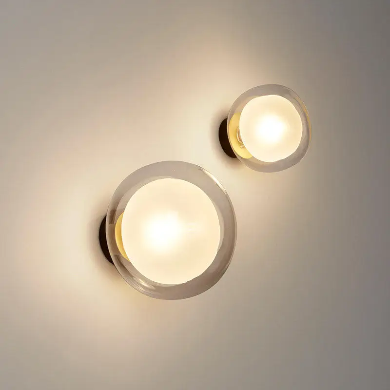 Modern Designer Wall Lamps Clear Glass LED Wall Sconces Bedroom Bedhead Corridor Bathroom Home Embellish Illumination Luminaires