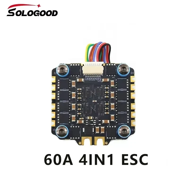 

In Stock SoloGood F722 60A Stack ICM42688P F722 Flight Controller BLHELI_S 60A 4in1 ESC 2-6S for RC FPV Freestyle Drone Parts