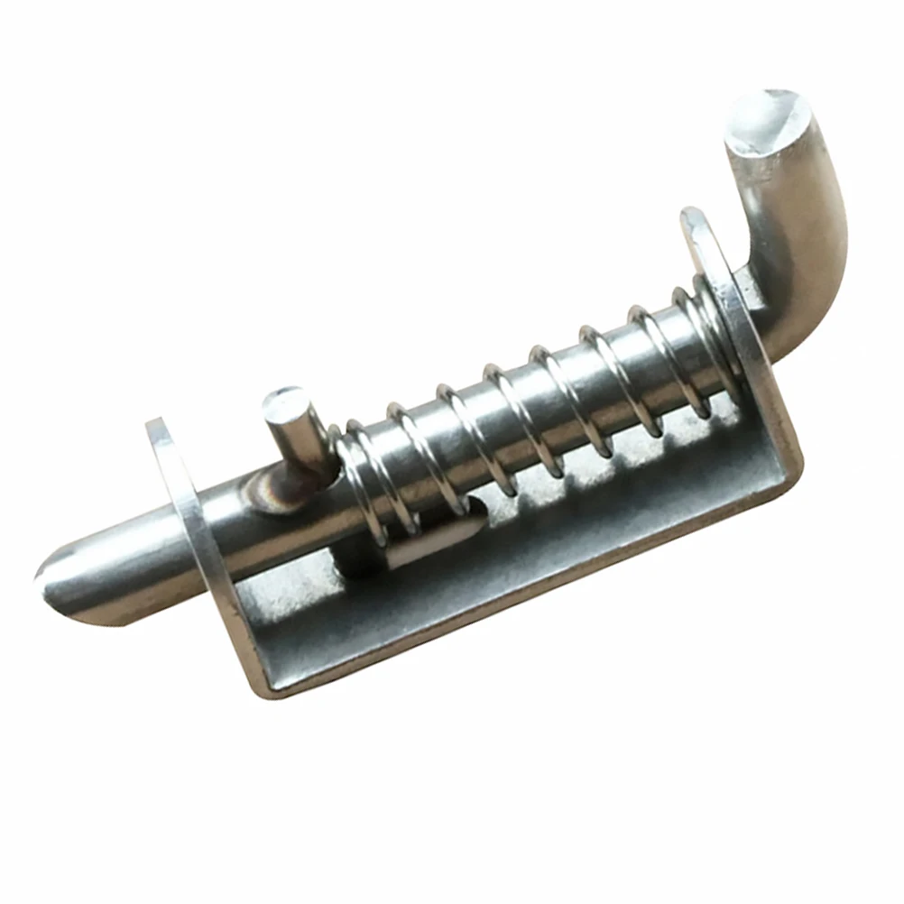 

1pc Pet Cage Spring Cotter Stainless Steel Thickened Latch Durable Gate Lock Easy Install Screws Simple Design For Cage Door