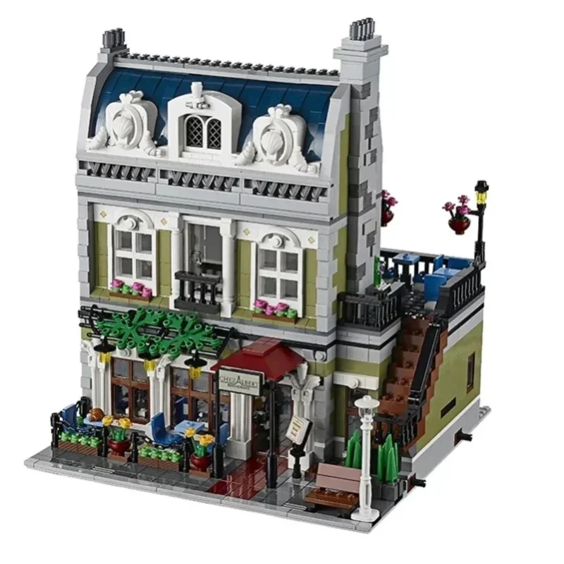 2469 Teile Raumdekoration Restaurant Bausteine Konstruktionsmodell Hausziegel Kompatibel mit Set 10243 Geburtstagsgeschenke für Erwachsene