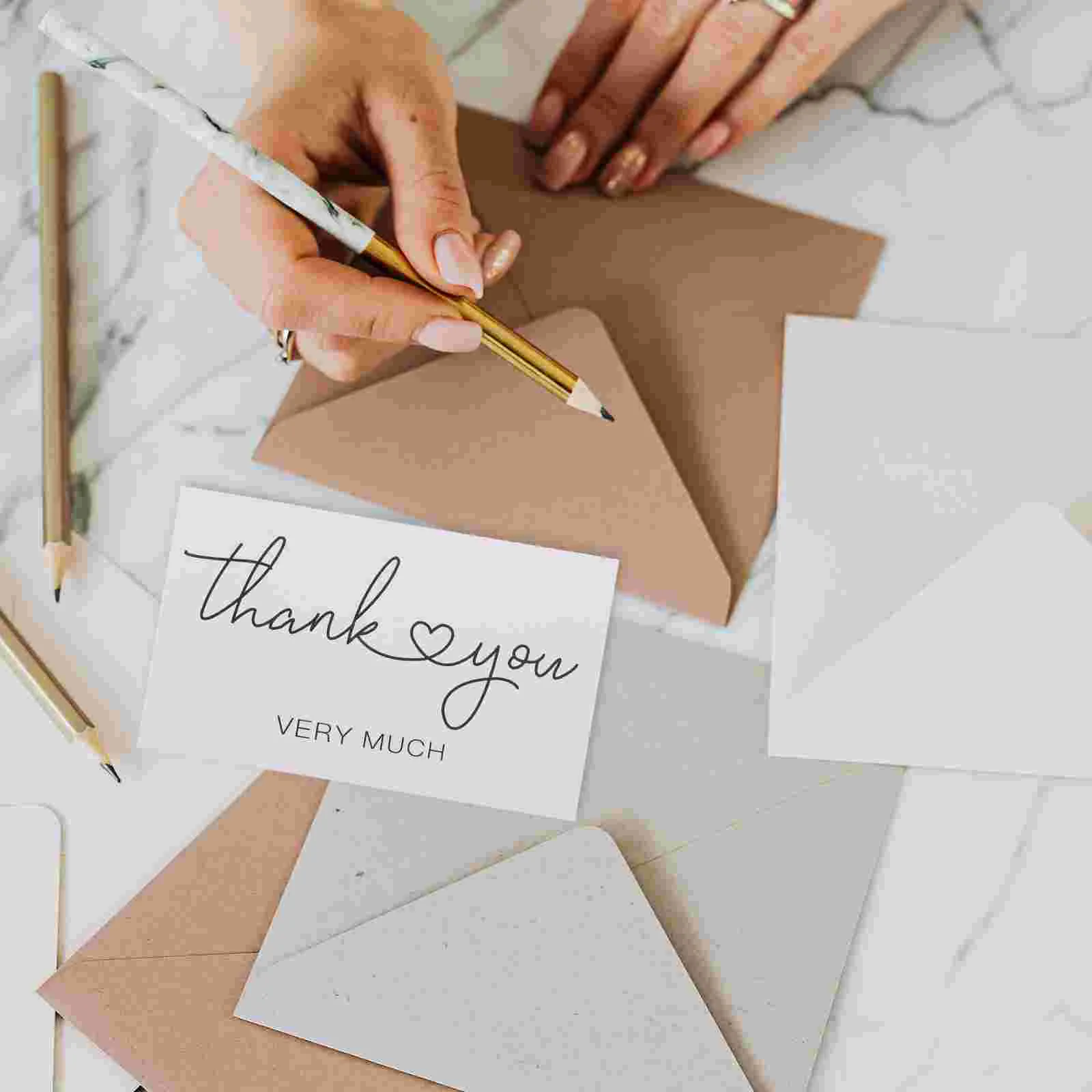 150 Pcs Thank You Card Gift Cards Kids Packing Accessories Accessory Paper Blank Wedding