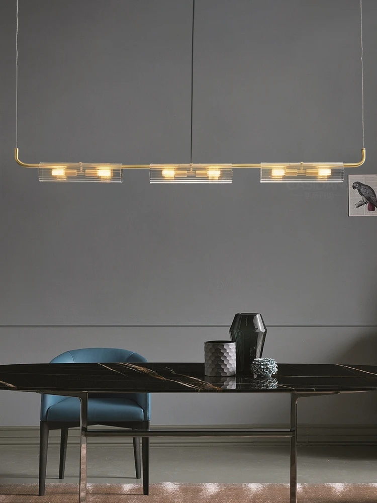 التصميم الإبداعي للثريا في الحديثة جميع النحاس مطعم غرفة المعيشة بار متجر شريط تجاري الزجاج Led مصباح