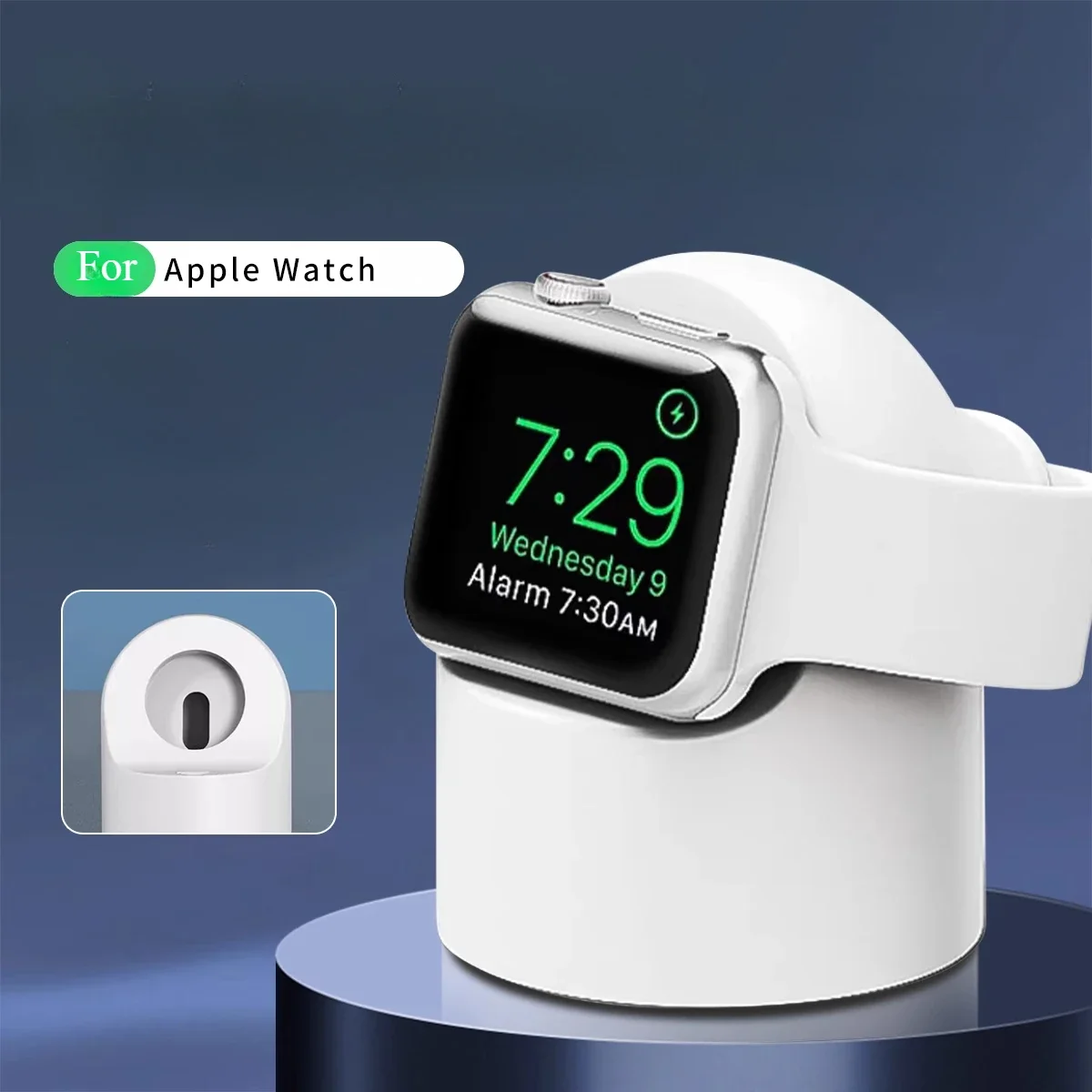 Charger Stand For Apple Watch Series 9 8 7 6 Ultra 2 Silicone Desktop Charging Bracket Dock Station IWatch Charging Cable Holder
