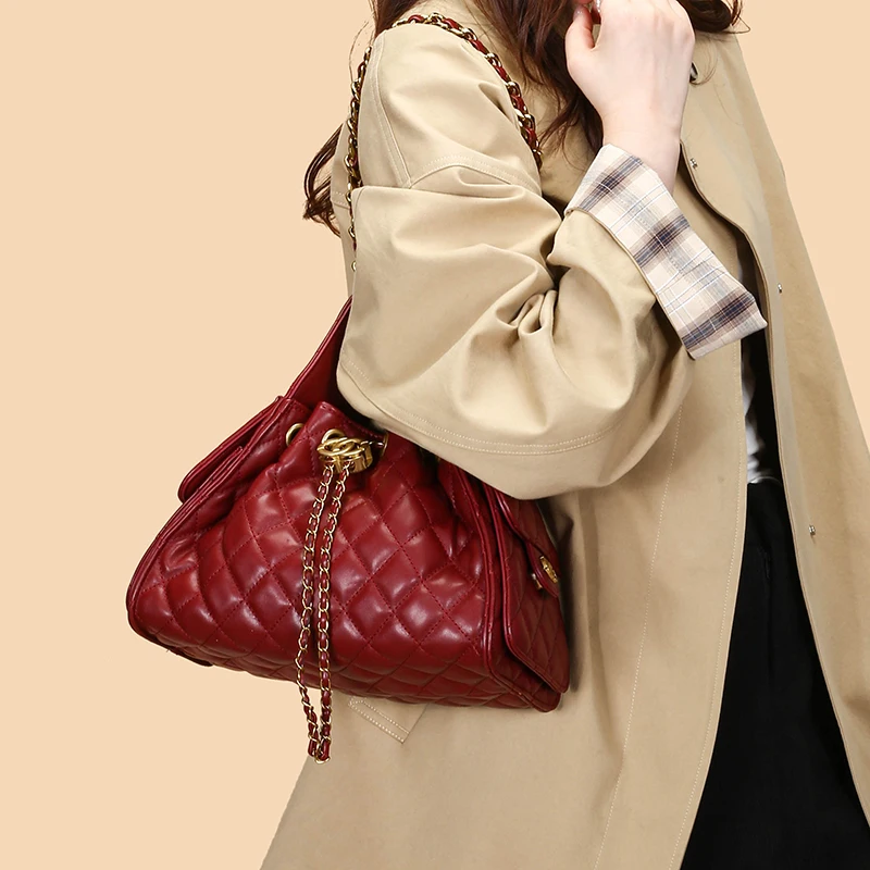 High End Royal Regal Women Handbag Luxury Vintage Leather Crossbody Bag Shoulder